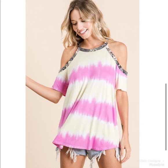 New!clearance Tie Dye Jersey Knit Snakeskin trim - Picture 6 of 7